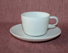 Rosenthal Papyrus Relief weiß - Mokkatasse / Espressotasse mit Untertasse