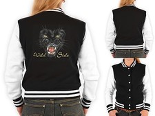 Damen College Jacke - Raubkatzen Motiv - Raubkatze - schwarzer Panther Jacke