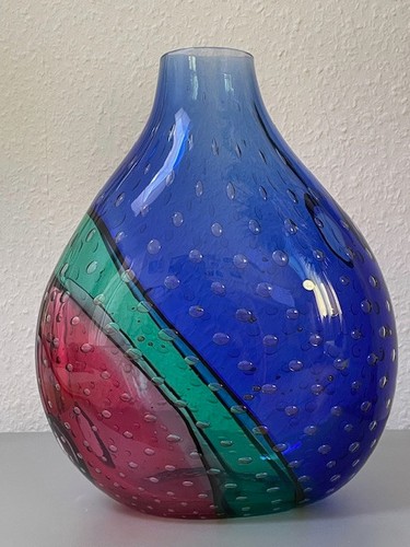 Schwere glasvase mit - schwere,