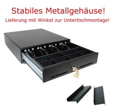 Kassenlade Kassenschublade aus Stahl mit Untertischhalterung Bondruckeranschluss