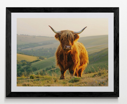 Highland cow gerahmtes - highland,