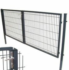 Quadratrohr Doppelflügeltor Gartentor Gartenzaun Tor Doppeltor Flügeltor Hoftor