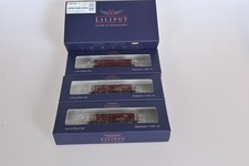 Liliput 260134 Set aus 3 Verschlagwagen Hbes-63 der DB, Zustand 1961