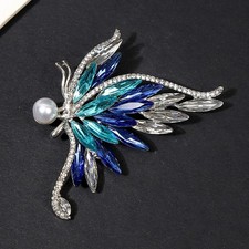 Für KRISTALL Schmetterling Brosche Anstecknadel mit Farbverlauf Effekt für Damen Accessoires