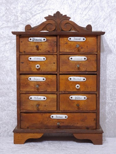 Antiker holz gewürzschrank - antiker,