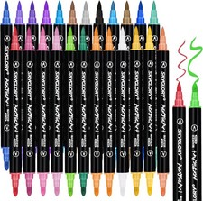 24 Farbe Acrylstifte Marker Set Permanent Pen Für DIY Graffiti Sketch Dual Pen