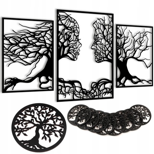 Wandbild gesichter der bäume - wandbild,