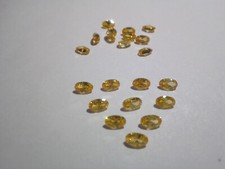 1 einzelner synthetischer ceylon Saphir, gelb, oval facet ca. 3 x 5 mm  clean