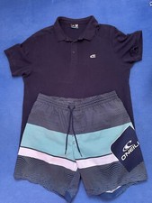 o neill badeshorts L und Poloshirt XL Blau Set 2 Teile