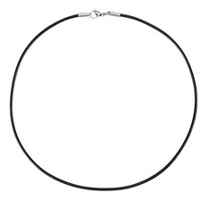 Echtleder Kette 2mm mit Karabinerverschluss ohne Verbindungsring aus Edelstahl