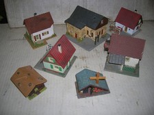 Konvolut alter Faller H0 Häuser Holz und Mischbauweise von alter Anlage