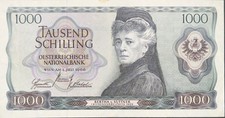 Österreich Banknote 1000