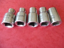 5 Stück SALTUS 1/2" Steckschlüsseleinsätze Nr. 5201, 6-Kant SW 10/12/13/14/16mm