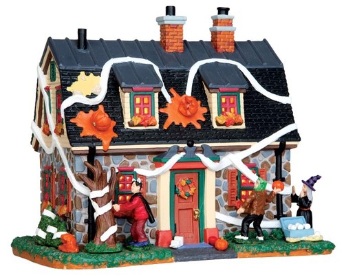 Lemax tricked out house - lemax,