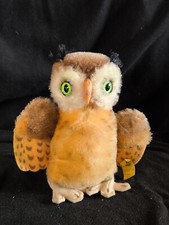 Vintage alte Steiff Eule mit