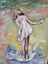 Ölbild Frau Meer Farbe  Gemälde Modern Art Alexander Diener Akt Unikat Wandbild 