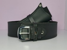 Cowboy Western Einzelholster Revolver Gürtel schwarz Echtleder .22 .38 .44