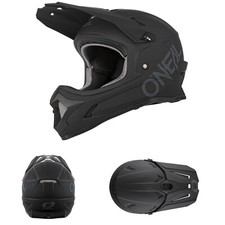Downhill Fahrrad Helm MTB BMX Bike DH Trail O'Neal Sonus Solid Matt Schwarz