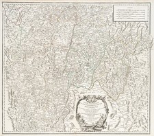 G. VAUGONDY (1688-1766), Historische Karte des südlichen Burgund,  1752, KSt.