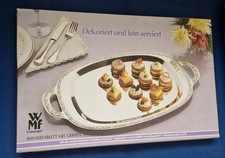 WMF Cromargan Serviertablett mit Griffen Servierplatte Edelstahl 39,5x29,5 cm