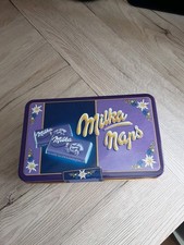 Alte Milka Naps Blechdose Lila 14,5x9x8,5 Cm Für 290 G Netto Füllmenge