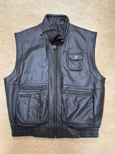 Lederweste braun herren m - herren,