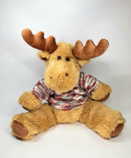 Plüschelch Eddi von TCM, mit Strickpulli, knuddelweich, H.34 cm i. Geweih, beige