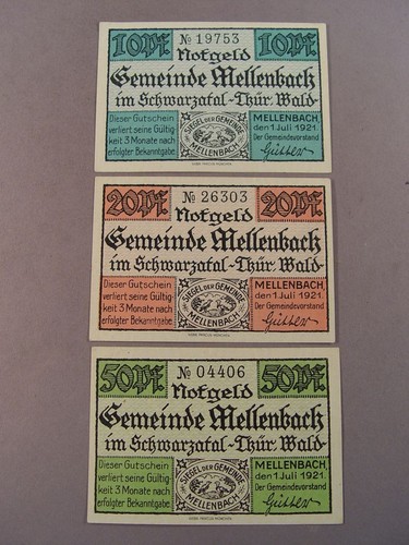 288 notgeld 3x gutschein - notgeld:,