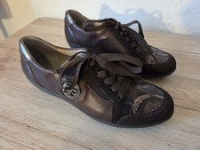 Ara  Gr. 39 braun  Schlangenmuster  Halbschuh sneaker Leder Schnürung NP 99,95€