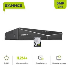 SANNCE 8CH 5MP Lite DVR Überwachungskamera Fernzugriff Videorecorder für Kamera