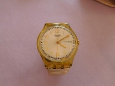 SWATCH Damen-Uhr mit Flexband, gebrauchter guter Zustand mit neuer Batterie