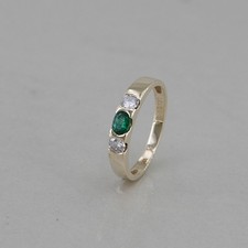 Ring 585 14k gelbgold smaragd - ring, gelbgold,smaragd