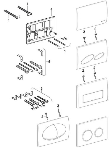 Geberit drückerstangen - geberit, &