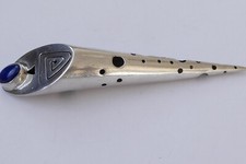 Anhänger blauer Cabochon 925 Silber Vintage 70er pendant silver