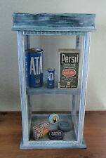 Vitrine für Tresen Verkaufs- Hilfe Kleinteile Retro Shabby Look Hobby Sammlung