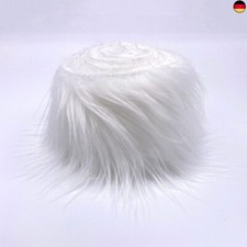 Kunstfell zum Basteln, 5x150cm Weiß Fell zum Basteln, Langhaarplüsch Weiß, Ku