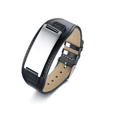 Leder Armband Edelstahlplatte Leder Gravurplatte / Braun