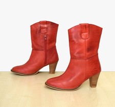 auffallende Young Spirit Stiefeletten Gr. 37 rot High Heel