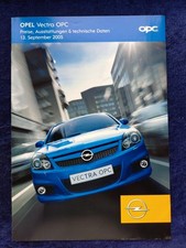 Opel Vectra OPC Preisliste 9.2005