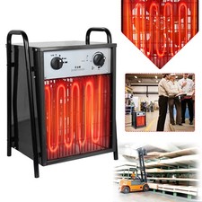 Elektroheizung Bauheizer 9KW Heizlüfter Heizgerät Heizstrahler Heizung Schwarz