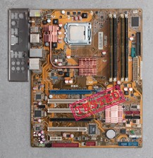 LGA775 ASUS P5K Intel P35 chipset MoBo with CPU C2D E6750, 4GB RAM & I/O shield