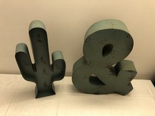 Industrial Style,, Metall Kaktus und & Zeichen“