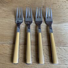 WMF Torino Besteck Gelb 4 Kuchengabeln 