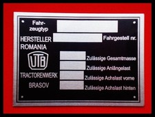 Typenschild utb utos - //,
