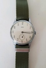 uhr handaufzug swiss bauhaus style marine military steele 40er 50 kleine Sekunde