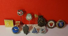 12 Original alte WANDERN OBERSTDORF SKI Emaille Anstecknadeln Broschen Abzeichen