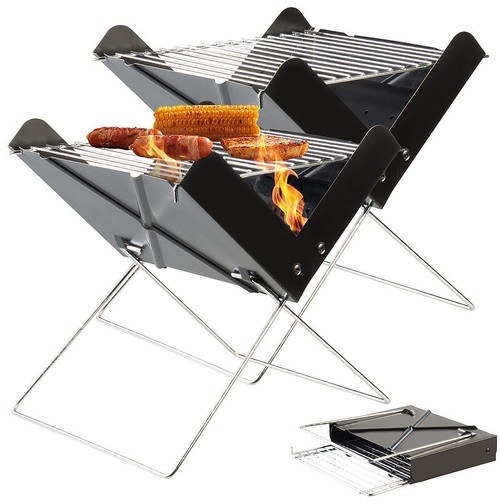 2er set klappbarer kohle - klappbarer, kohle-grill