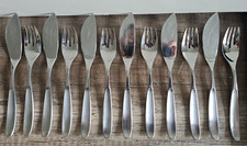 RAR 12tlg. Fischbesteck Wilkens Yacht Edelstahl 18/8 sechs Gabeln + sechs Messer