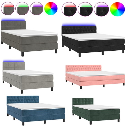 Led boxspringbett mit matratze - led,