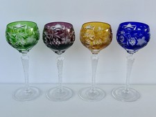 Nachtmann 4 Römer Weinglas Traube Bunt Überfang Blau,Gelb,Lila,Grün Bleikristall